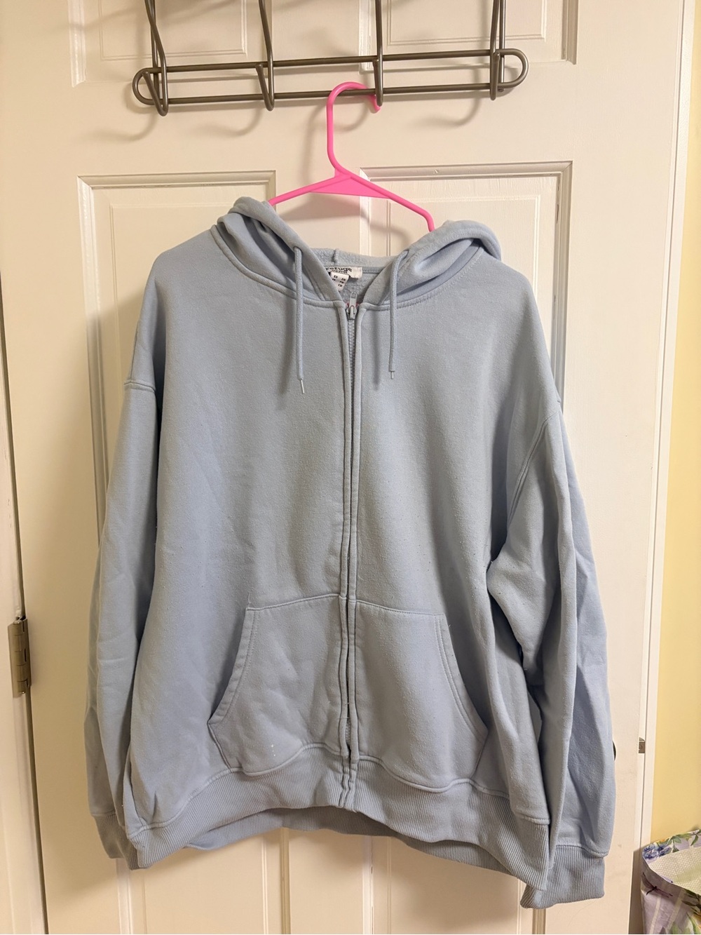 Charlotte Russe Pale Blue Zip Hoodie